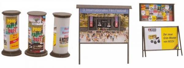 HO L-C Litfaßsäulen & Werbew.