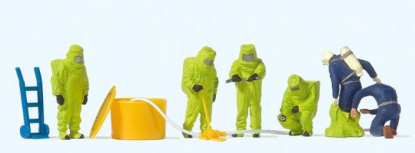 Feuerwehrmänner.Grüner Vollsc