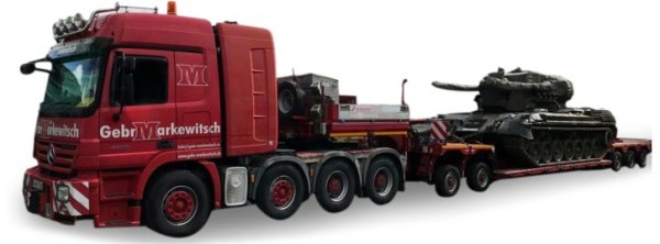 MB Actros 02 Tieflader mit Leopard 2A7