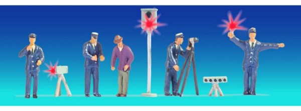 Polizisten D beleucht. blau