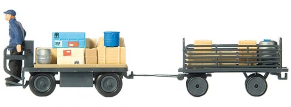 Elektrokarre mit Fahrer. Deut