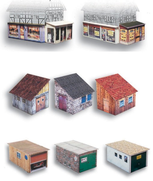 3 Garagen 3 Schuppen 4 Geschäfte