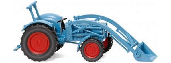 Eicher Königstiger mit Frontlader blau