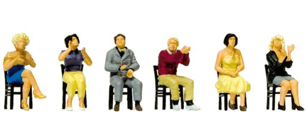 Sitzende Zuschauer, applaudie