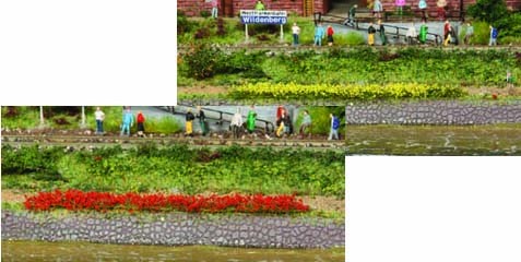 10 Grasstreifen gelb/rot