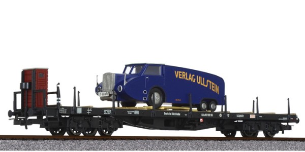 Flachwagen 4-achs.m.Br.hs u.
