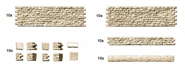 Bruchsteinmauer: 10 beidseiti