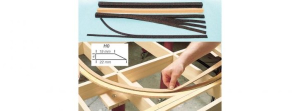 Korkgleisbettung H0 3,6 m