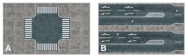 3 x Stadtstraßenkreuz