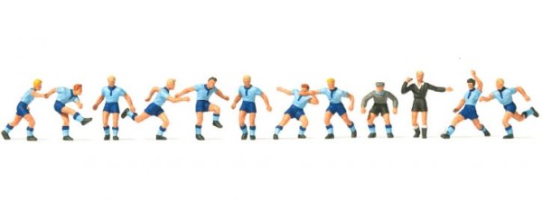 Fussballmannschaft.Hellblaue