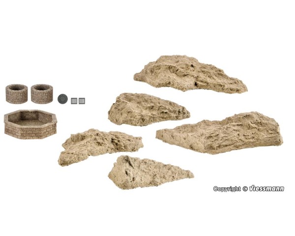 H0 Steinkunst-Set Marktplatz