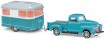 Chevy Pick-Up mit Wohnwagen