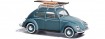 VW Käfer mit Dachgepäckträger