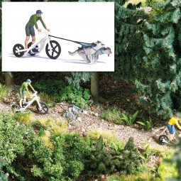 A-Set:Zugwagen mit Huskies H0 A-Set:Zugwagen mit Huskies H0