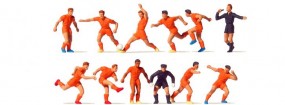 Fussballmannschaft.Orange Tri