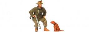 HO 1 Sitzender Jäger + Hund HO 1 Sitzender Jäger + Hund